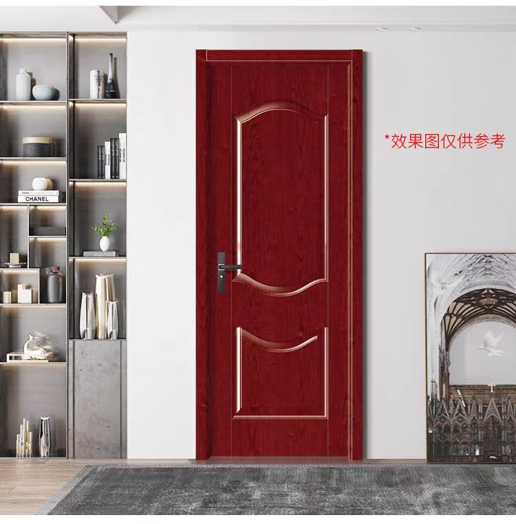 白色现货免漆门卧室门家用生态门环保室内门工程出租实木门套装门(图12)
