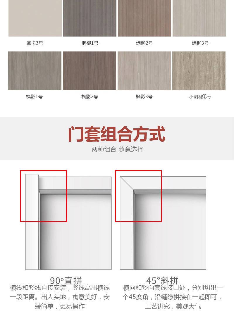 定制白色免漆碳晶室内门房门实木复合卧室门套装门生态门木门安装(图18)