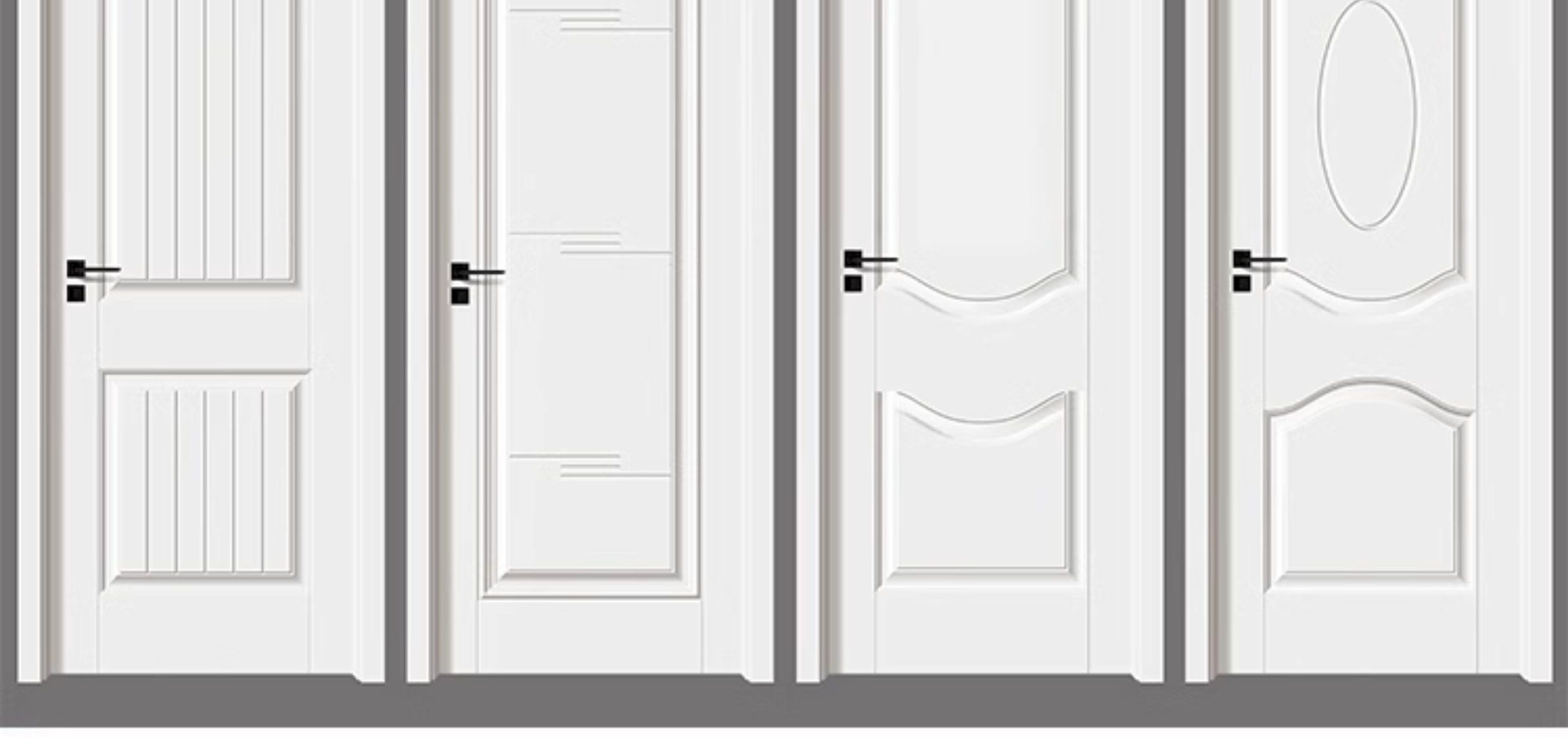 白色现货免漆门卧室门家用生态门环保室内门工程出租实木门套装门(图15)