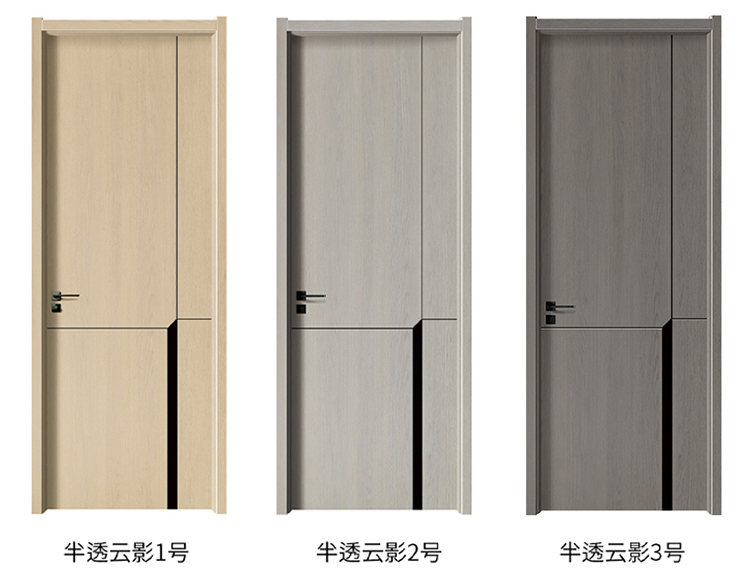 白色现货免漆门卧室门家用生态门环保室内门工程出租实木门套装门(图18)