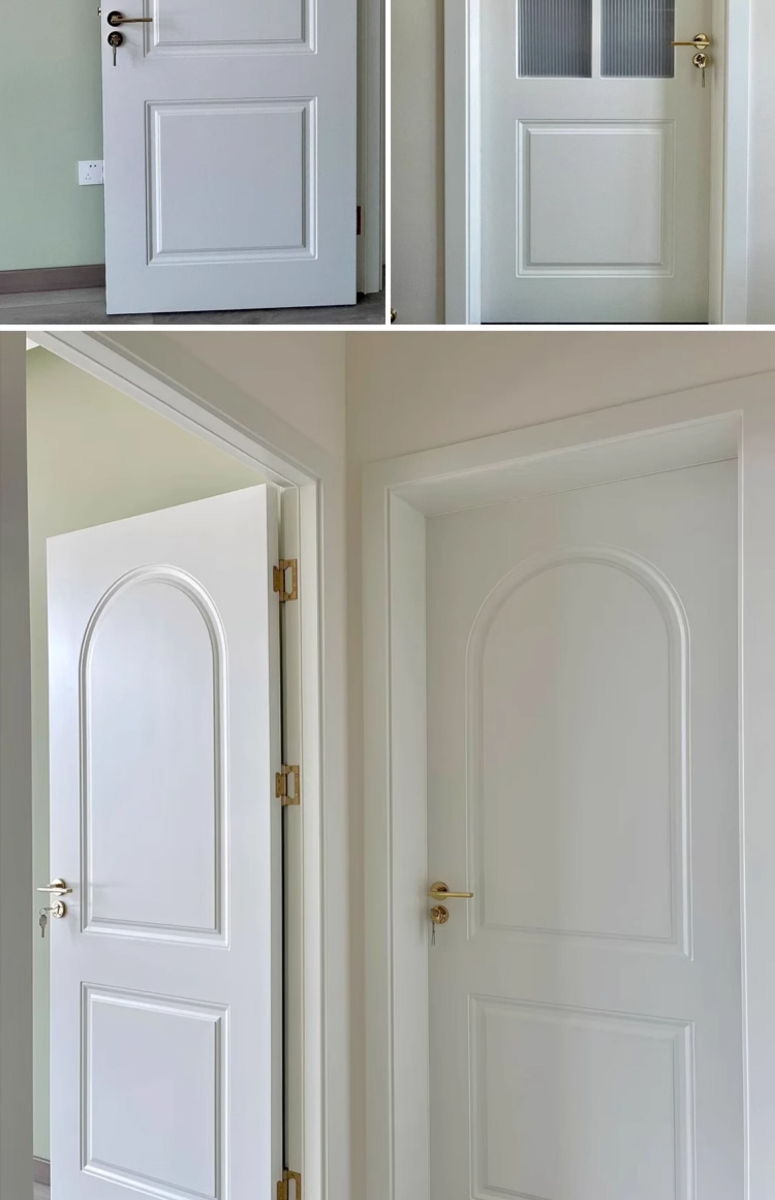 白色现货免漆门卧室门家用生态门环保室内门工程出租实木门套装门(图22)