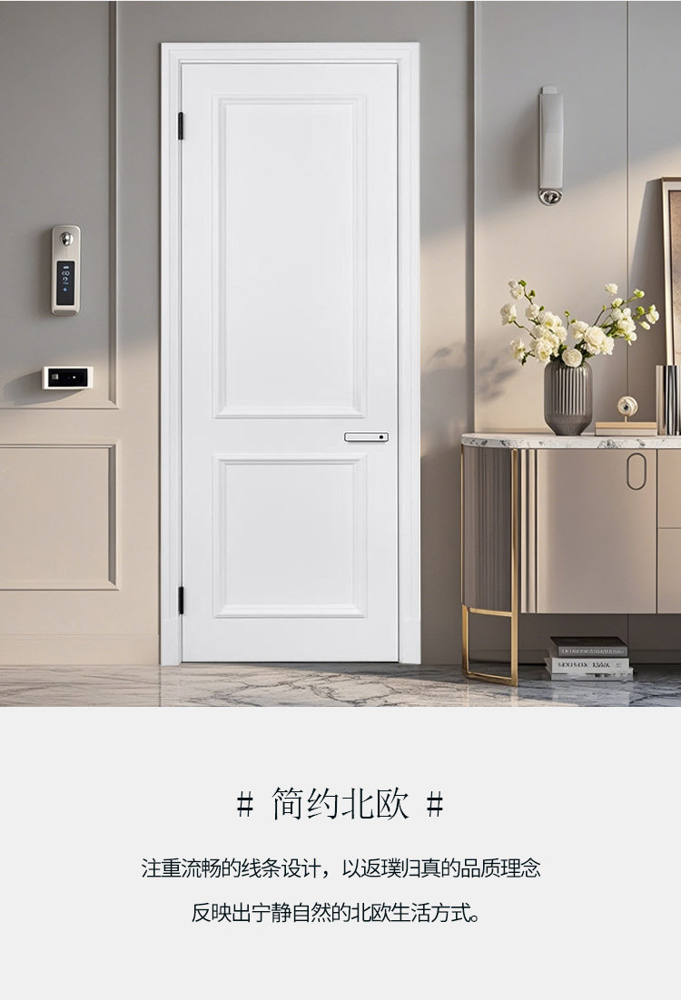 现代木门房门卧室门室内门实木门家用生态门套装门烤漆碳晶房间门(图8)