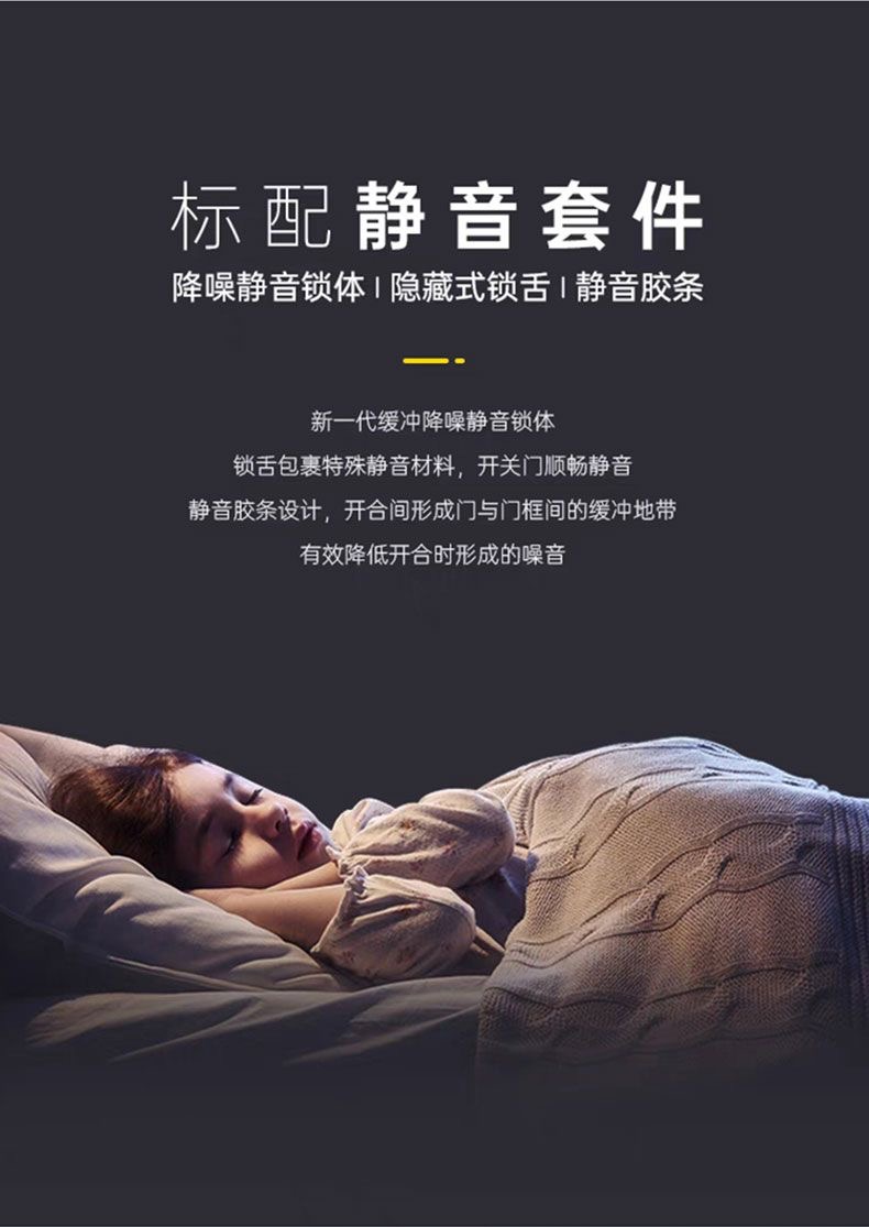 定制面漆室内门卧室静音工程门套直播间隔音出租屋实木复合房间门(图2)