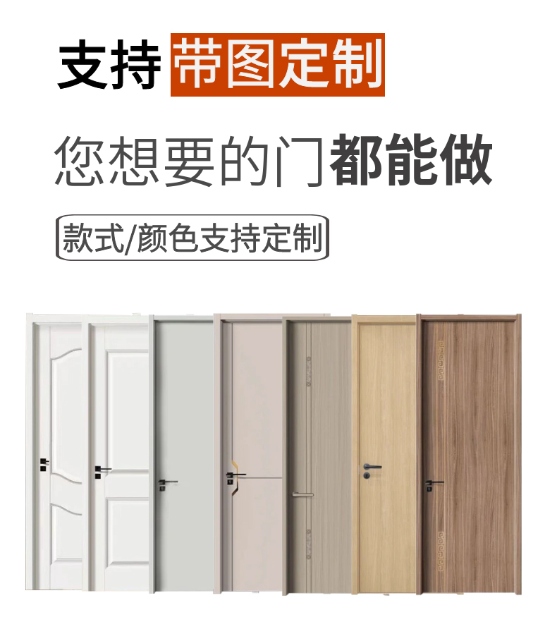现货生态实木门室内卧室门免漆房间实木复合套装门烤漆木门包安装(图7)