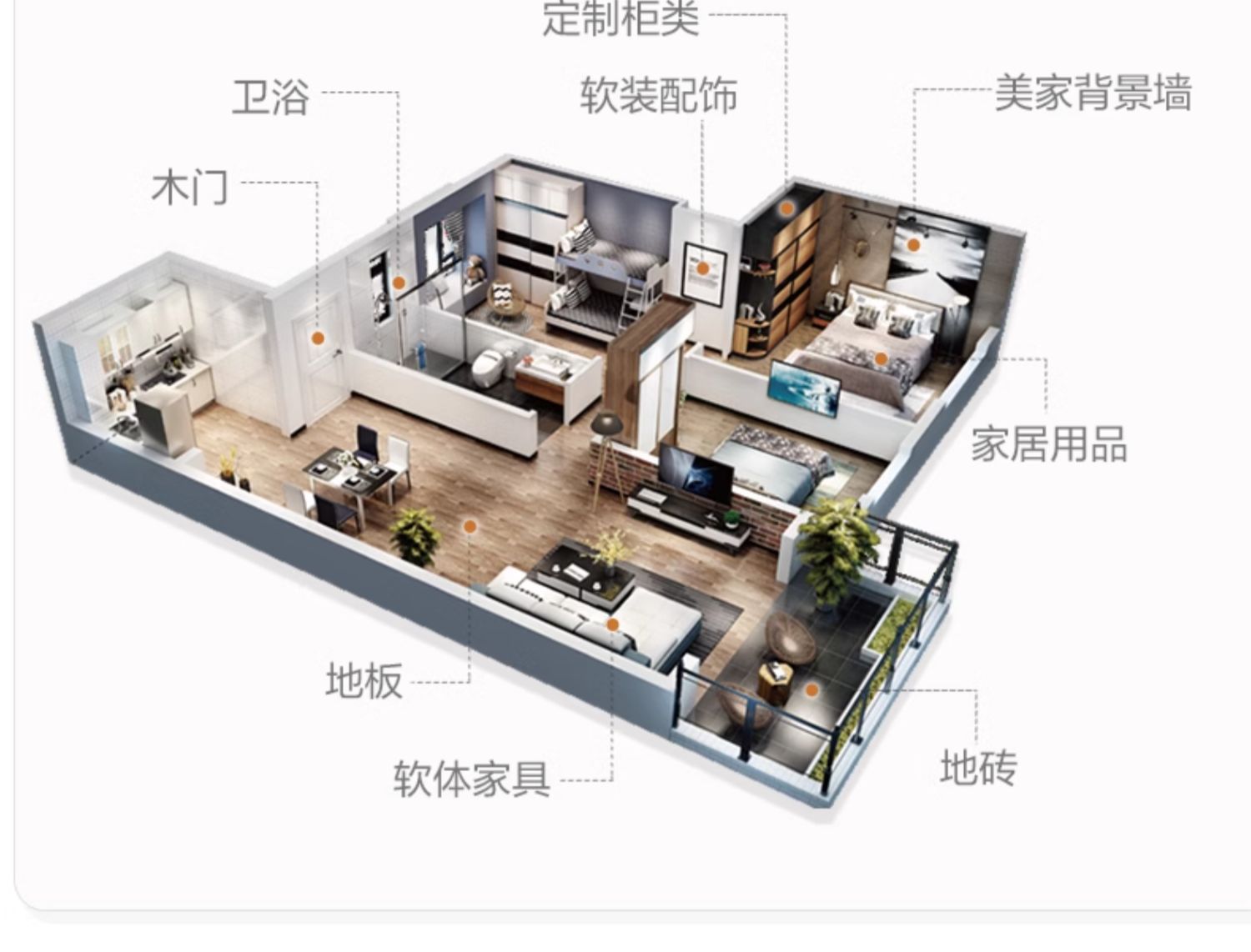 尚品宅配定制入户卧室门木门室内门折叠门实木复合门静音门房门(图18)