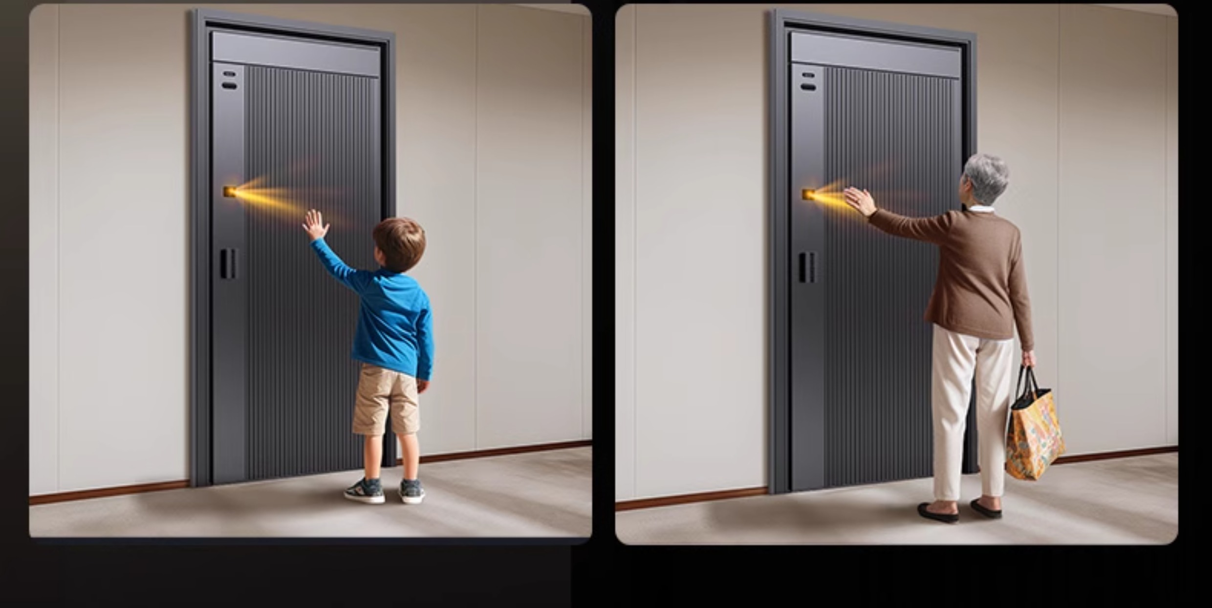 亚太天能智能门精雕铸铝入户门可视监控防盗进户门全自动家用大门(图20)