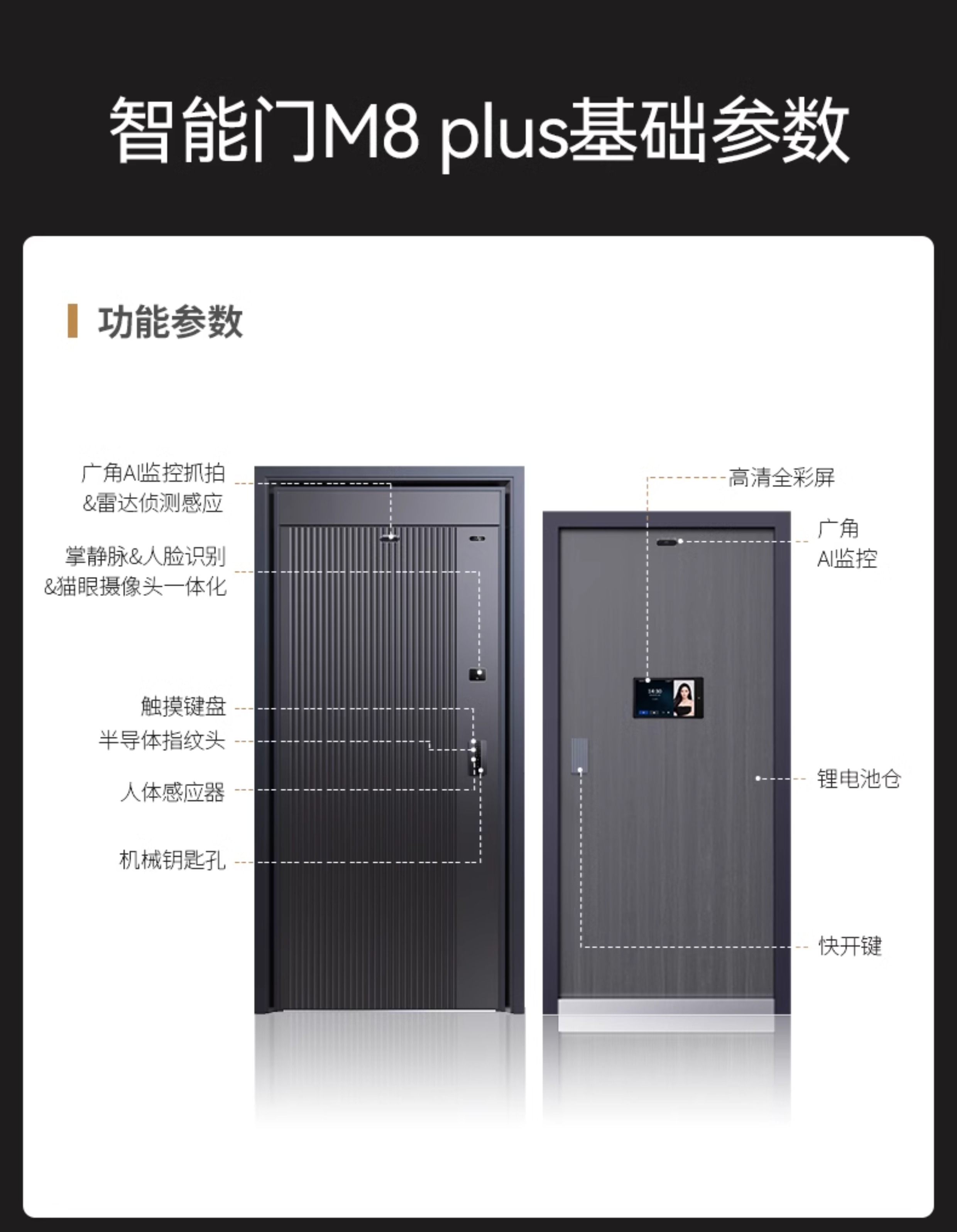 亚太天能智能门精雕铸铝入户门可视监控防盗进户门全自动家用大门(图49)
