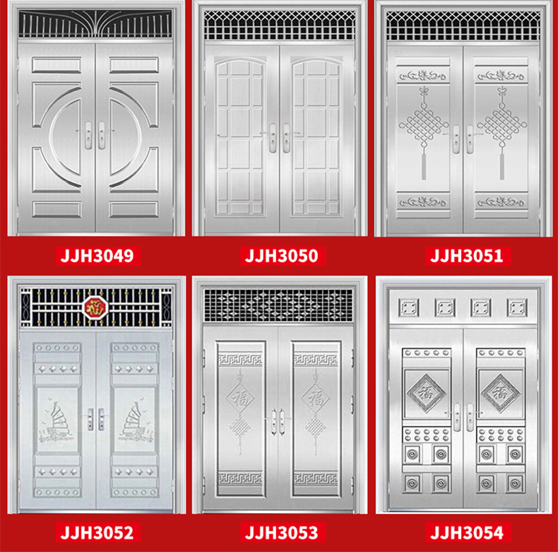 不锈钢门车库楼宇门304进户大门防盗门室内门别墅入户门庭院门(图13)