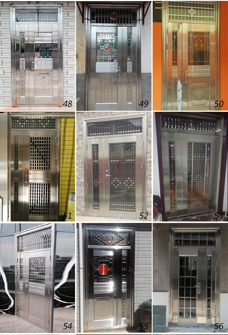 不锈钢门车库楼宇门304进户大门防盗门室内门别墅入户门庭院门(图18)