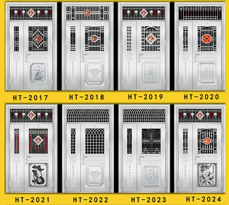 304不锈钢门单元门氟碳漆小区防盗门楼道门对讲车库楼宇门子母门(图3)