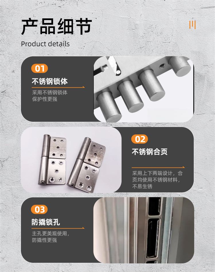 厂家直销防晒入户门安全单门大门自建定制楼宇双开门不锈钢门户外(图6)