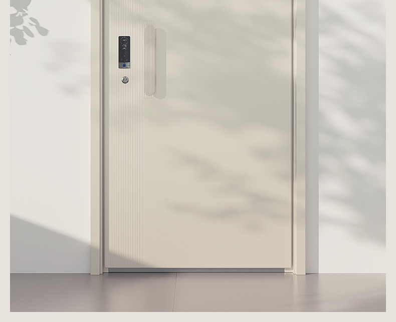 美心新款INS奶油风甲级防盗门安全门别墅大门智能门单门子母6230(图2)