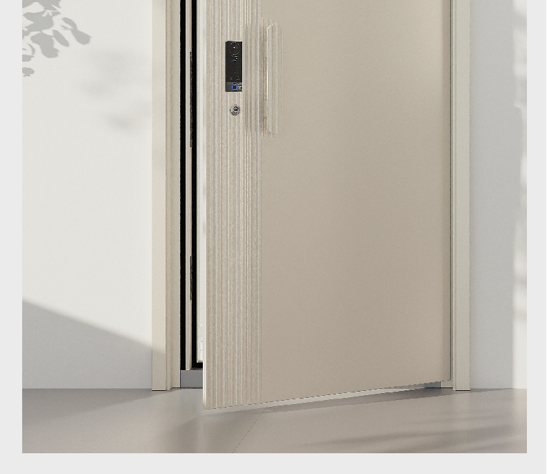 美心新款INS奶油风甲级防盗门安全门别墅大门智能门单门子母6230(图9)