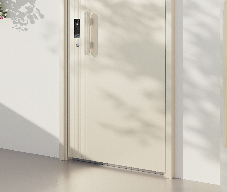 美心新款INS奶油风甲级防盗门安全门别墅大门智能门单门子母6230(图11)