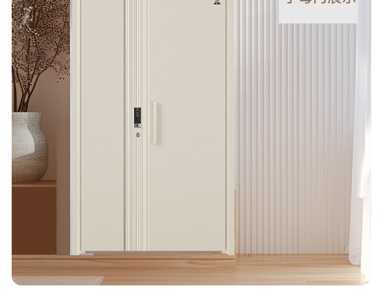 美心新款INS奶油风甲级防盗门安全门别墅大门智能门单门子母6230(图26)