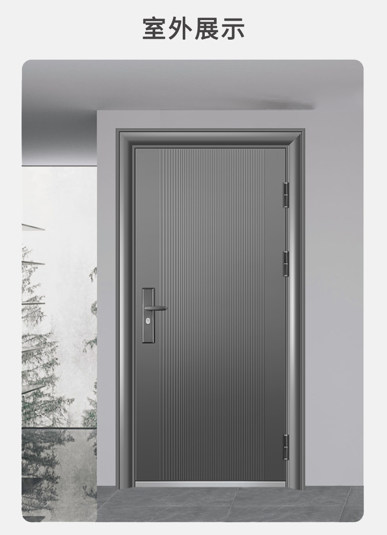 防盗门进户门家用入户门室内门大门出租房间门钢质安全工程外单门(图5)