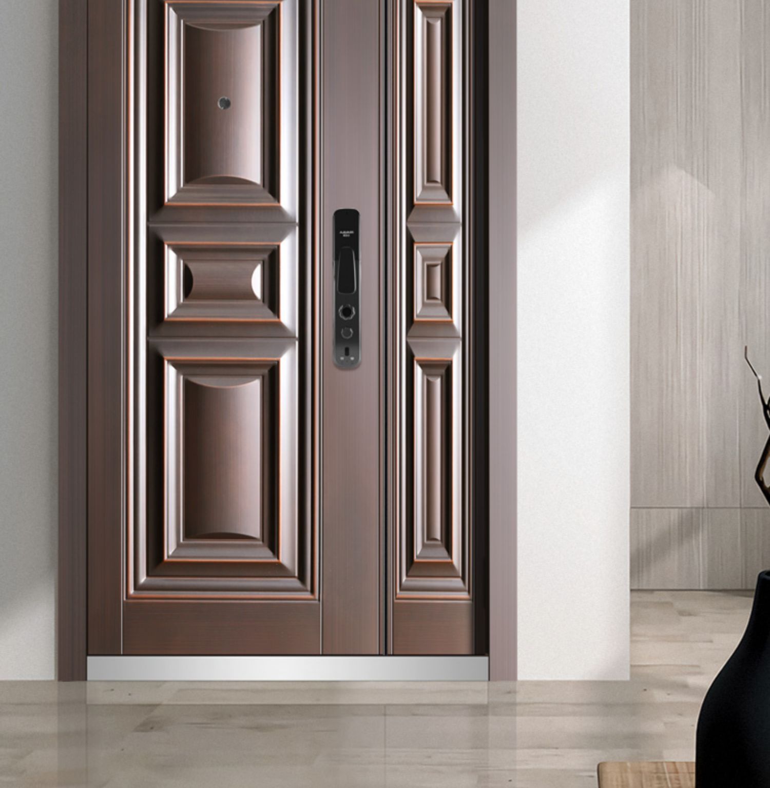 鑫佳意防盗门甲级钢质入户门进户室外带气窗通风子母门双开农村门(图22)