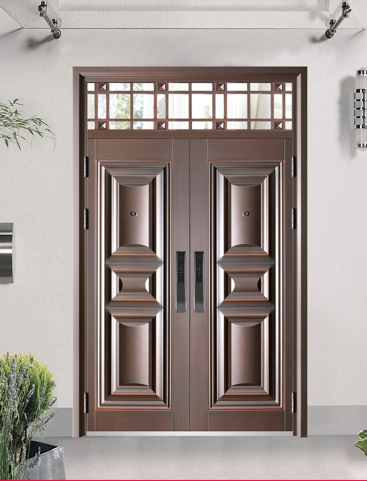 鑫佳意防盗门甲级钢质入户门进户室外带气窗通风子母门双开农村门(图26)