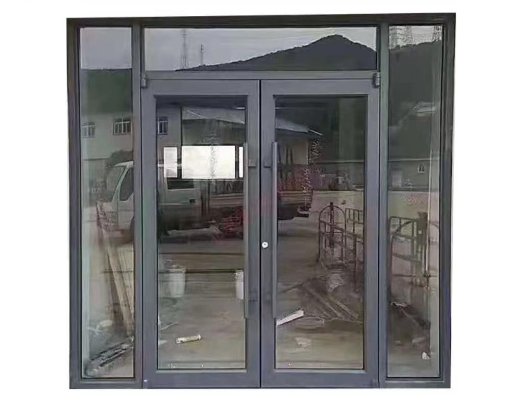 小区单元楼宇入户栅栏通风楼道电控防盗门工程不锈钢镂空玻璃门(图9)