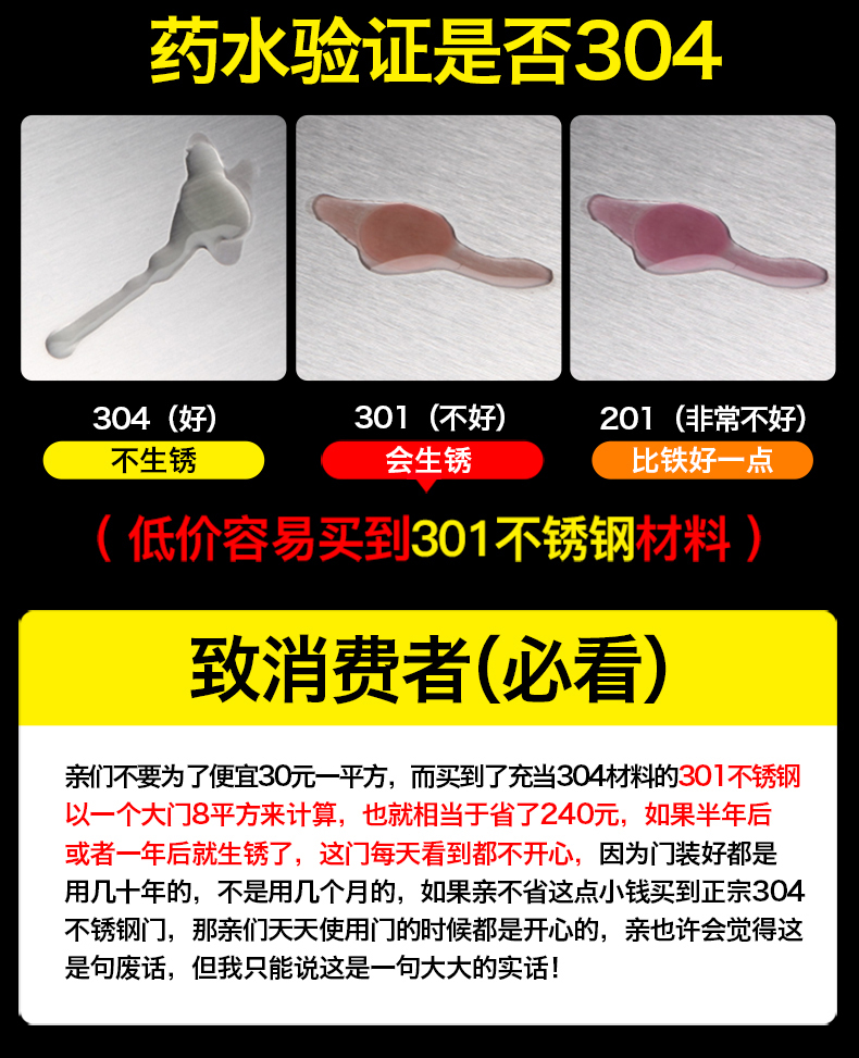 304不锈钢防盗门大门双开门乡村安全门白钢门家用单门楼宇子母门(图5)