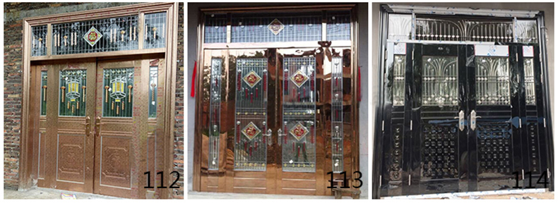 304不锈钢防盗门大门双开门乡村安全门白钢门家用单门楼宇子母门(图28)