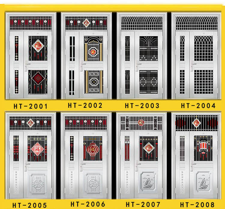 304不锈钢门单元门氟碳漆小区防盗门楼道门对讲车库楼宇门子母门(图1)