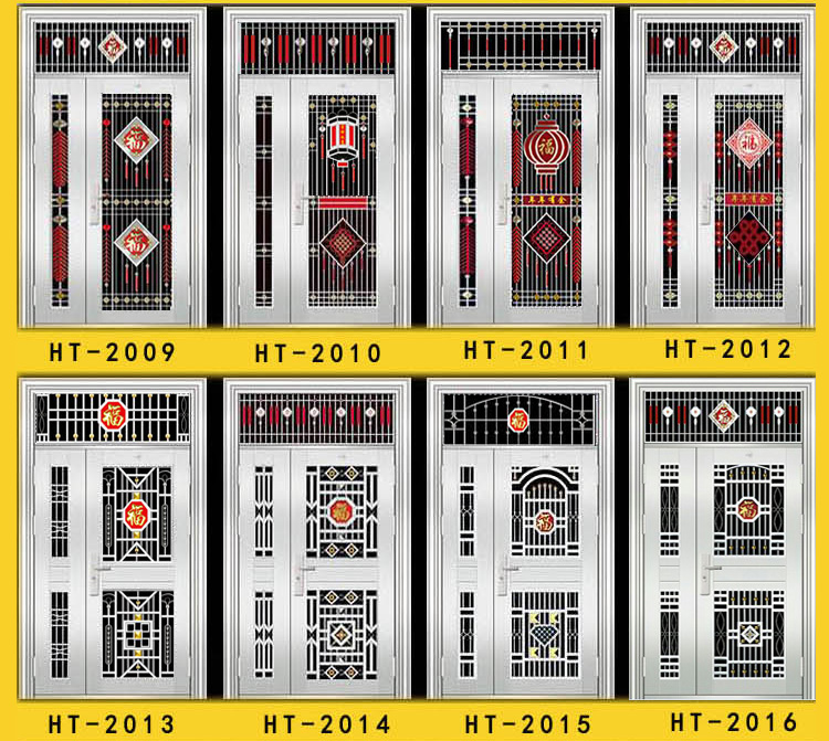 304不锈钢门单元门氟碳漆小区防盗门楼道门对讲车库楼宇门子母门(图2)