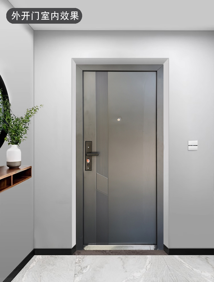 钢质门出租房门小尺寸防盗门定制工程门进户门入户门铁门单门子母(图4)