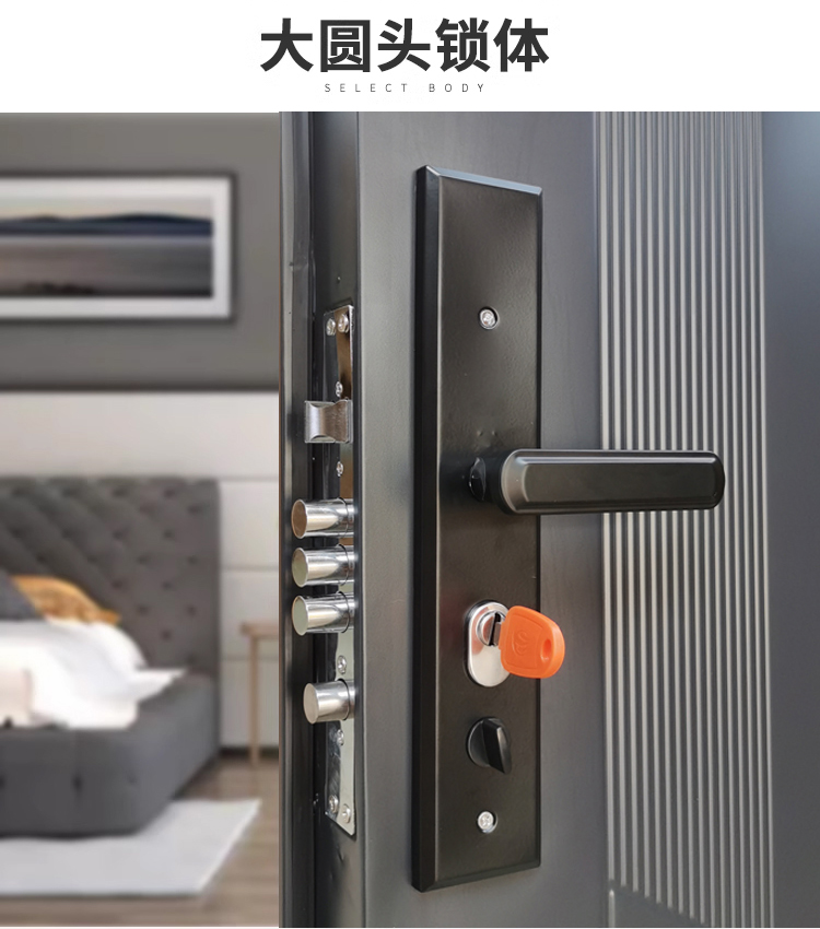 钢质门出租房门小尺寸防盗门定制工程门进户门入户门铁门单门子母(图8)