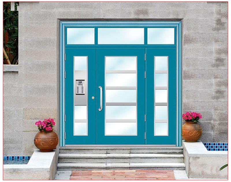 304入户门小区门楼防盗门工程楼宇门大门楼道定制门不锈钢可视(图7)