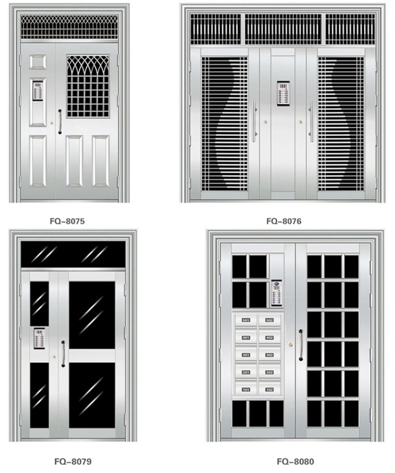 304入户门小区门楼防盗门工程楼宇门大门楼道定制门不锈钢可视(图16)