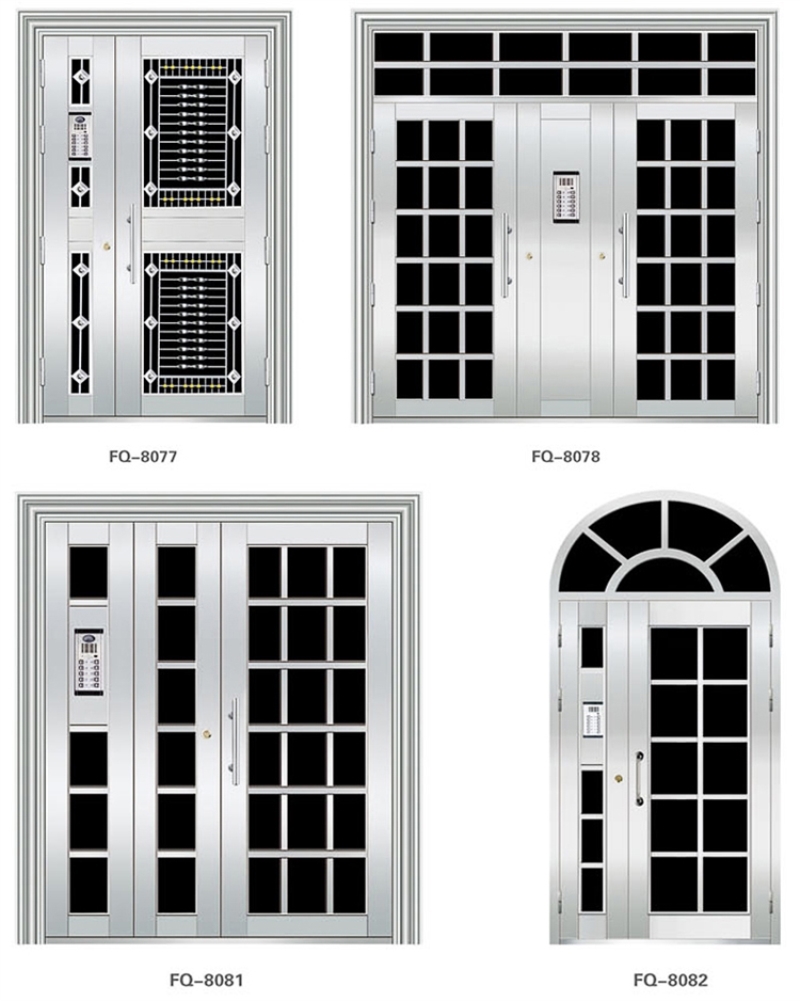 304入户门小区门楼防盗门工程楼宇门大门楼道定制门不锈钢可视(图17)