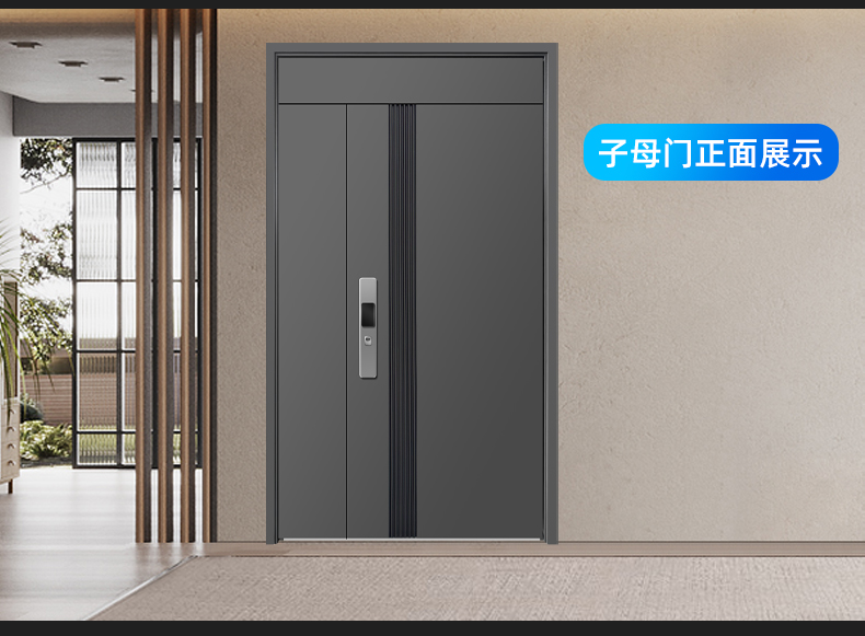防盗门甲级入户门家用安全门子母门静音进户门别墅门发泡填充定制(图18)