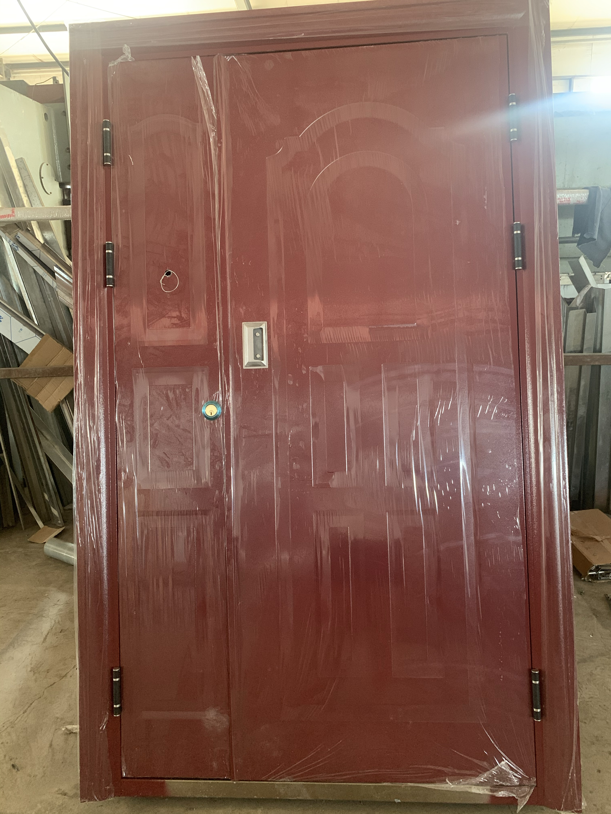 钢制楼宇门厂家实拍图片整版开窗楼宇门 钢质楼宇门 小区入户门(图13)