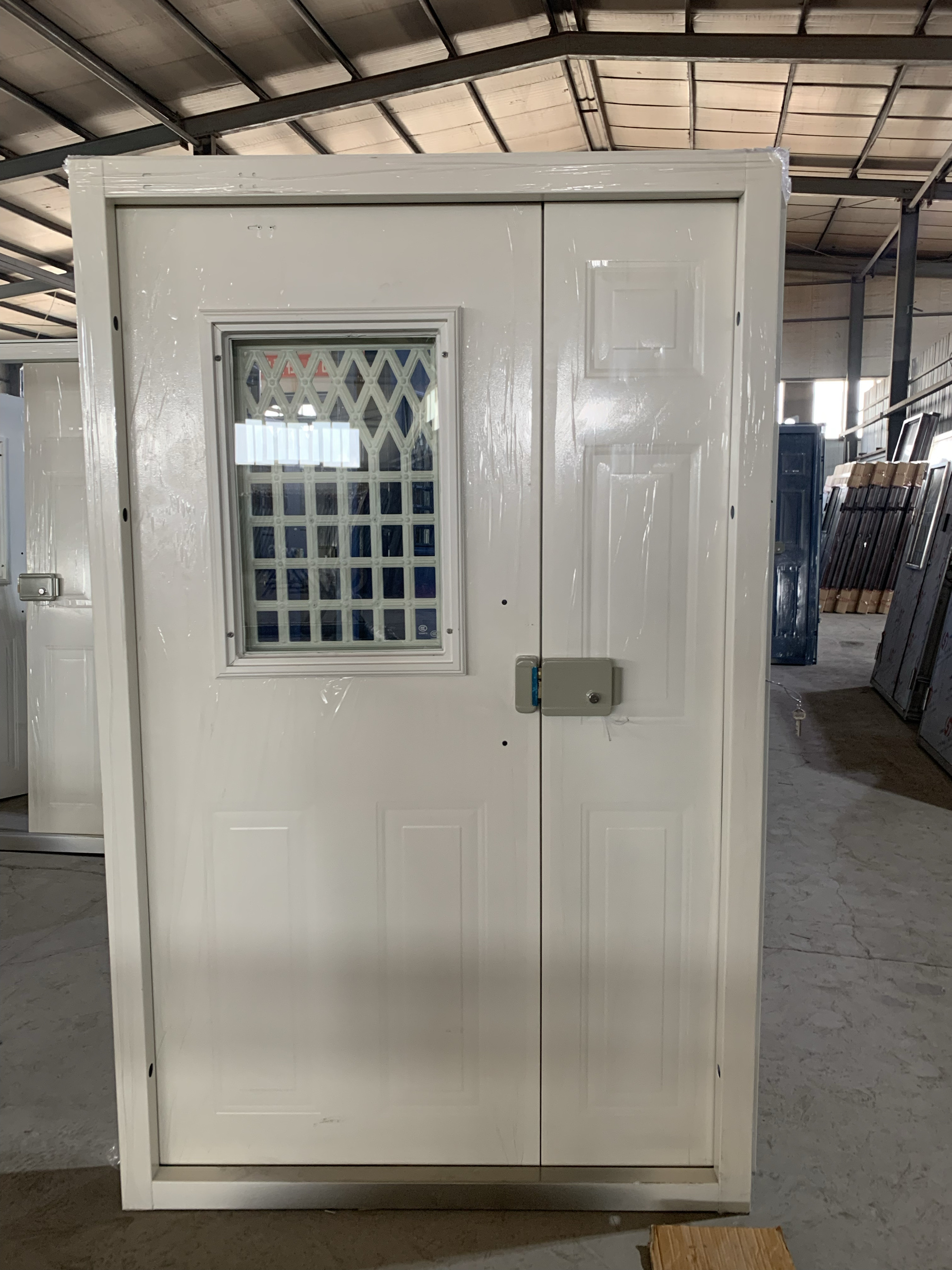 钢制楼宇门厂家实拍图片整版开窗楼宇门 钢质楼宇门 小区入户门(图11)