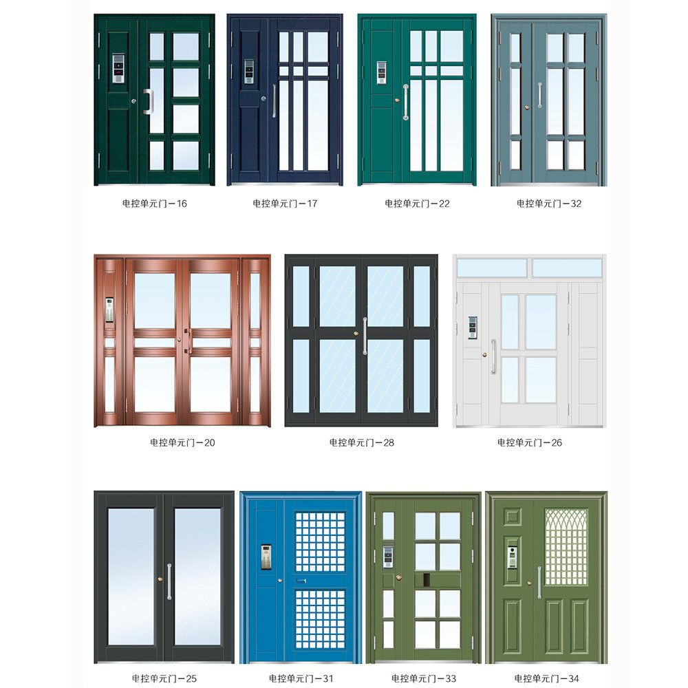 四川成都小区楼道门防盗单元入户厂家直销刷卡门禁电控玻璃楼宇门(图7)