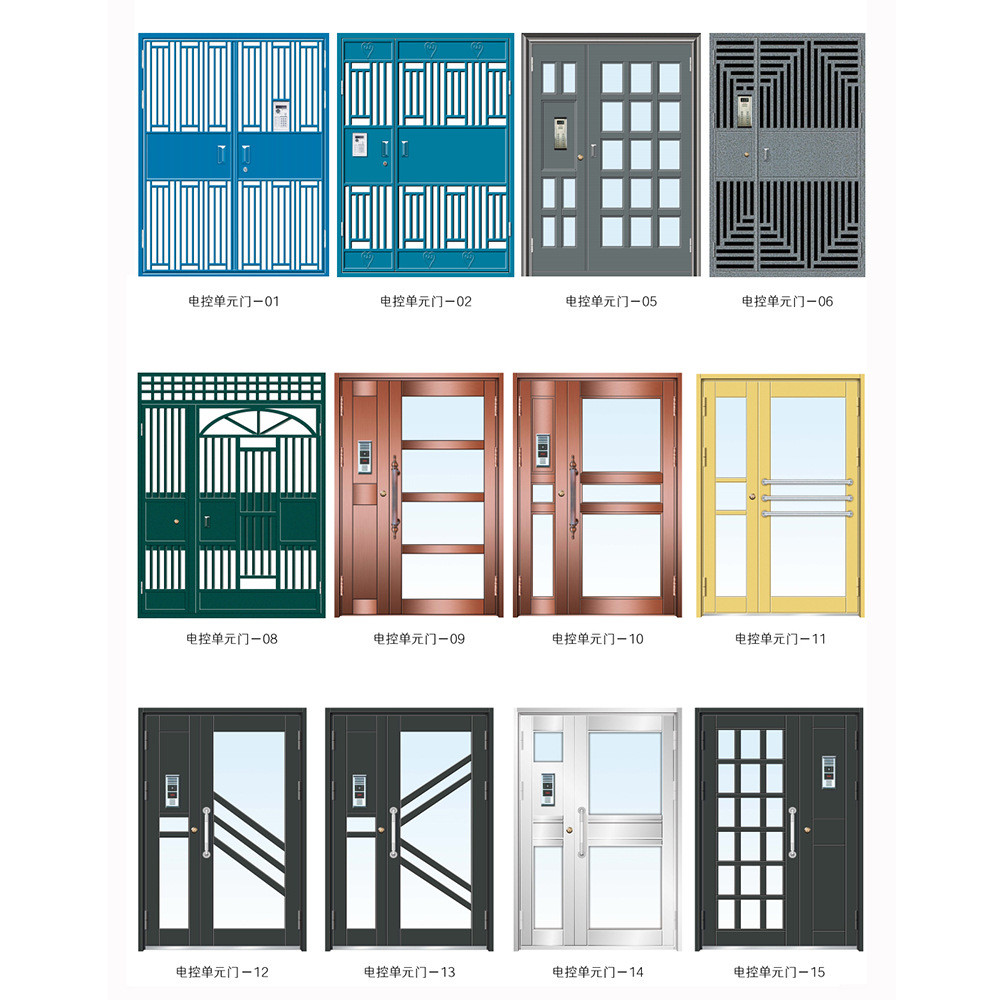 四川成都小区楼道门防盗单元入户厂家直销刷卡门禁电控玻璃楼宇门(图6)