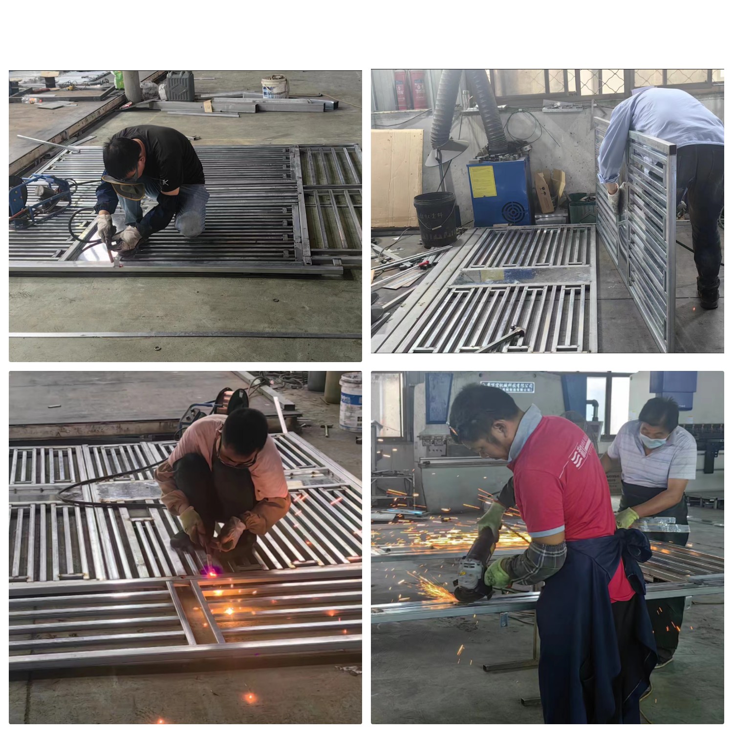 小区入户单元门定制楼宇门钢制栅栏门通风楼道门不锈钢楼宇防盗门(图4)