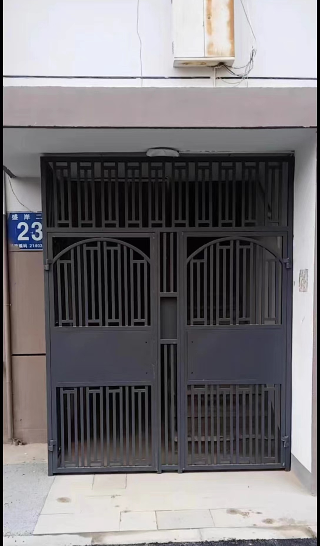 小区入户单元门定制楼宇门钢制栅栏门通风楼道门不锈钢楼宇防盗门(图8)