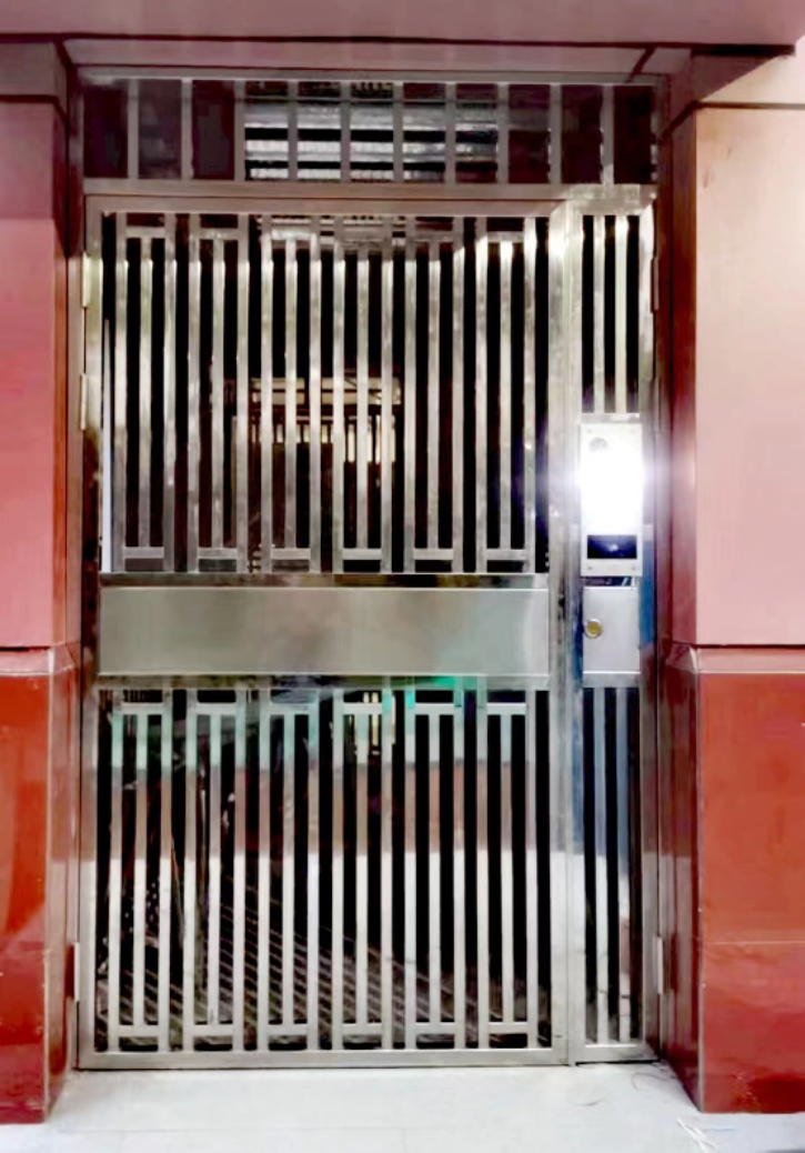 小区入户单元门定制楼宇门钢制栅栏门通风楼道门不锈钢楼宇防盗门(图6)