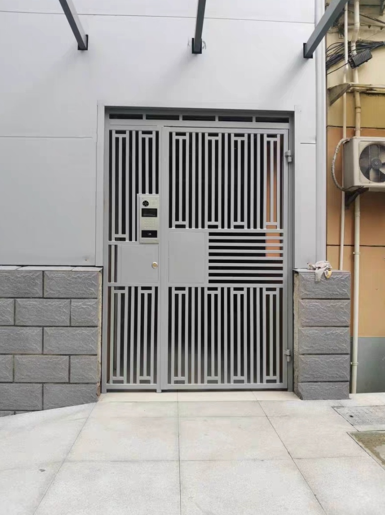 小区入户单元门定制楼宇门钢制栅栏门通风楼道门不锈钢楼宇防盗门(图9)