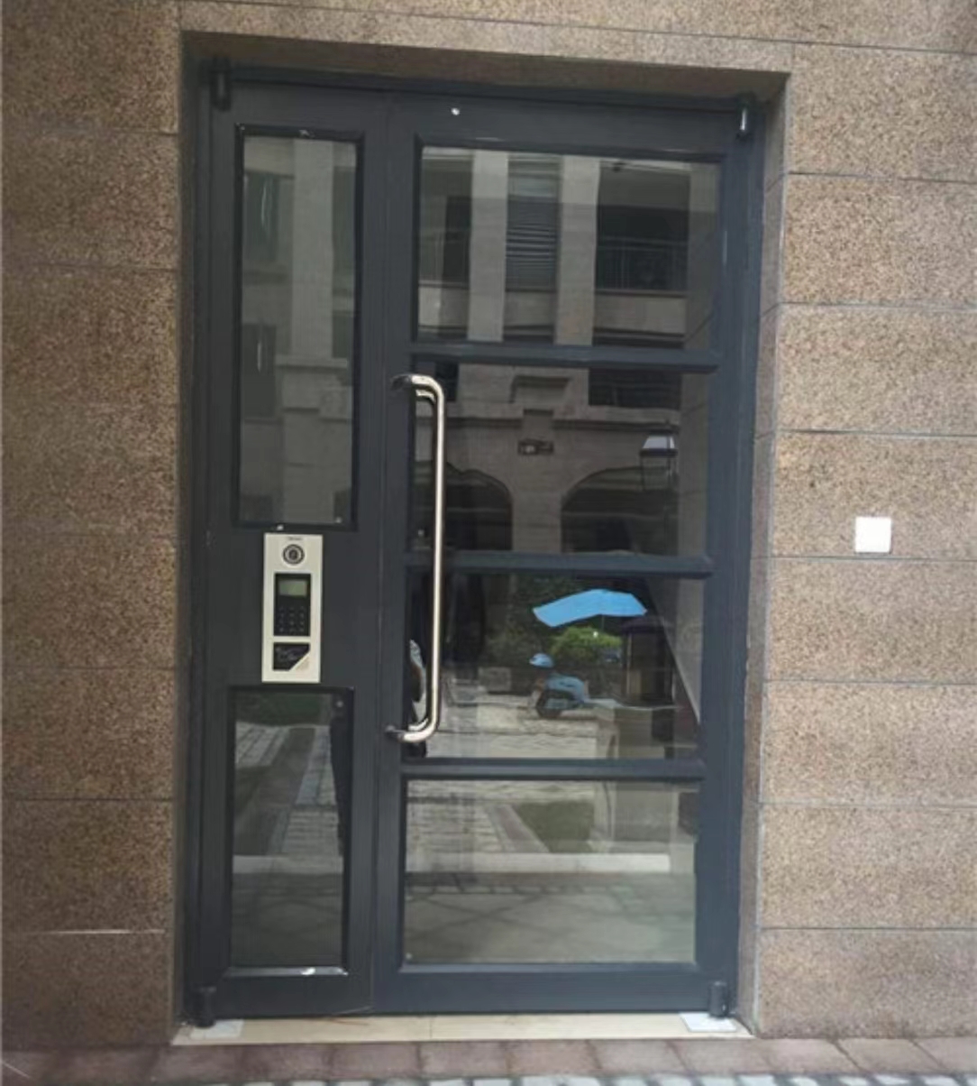 小区入户单元门定制楼宇门钢制栅栏门通风楼道门不锈钢楼宇防盗门(图12)