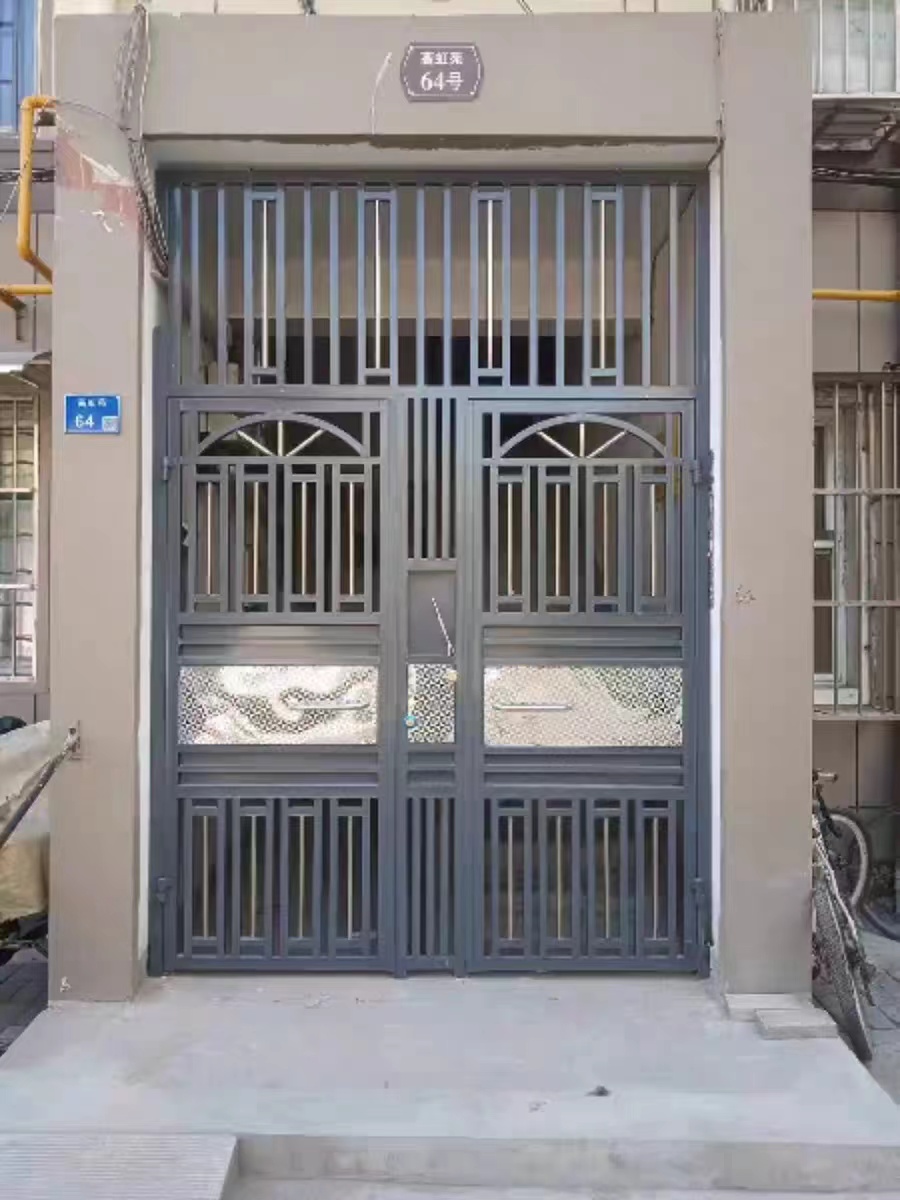 小区入户单元门定制楼宇门钢制栅栏门通风楼道门不锈钢楼宇防盗门(图11)