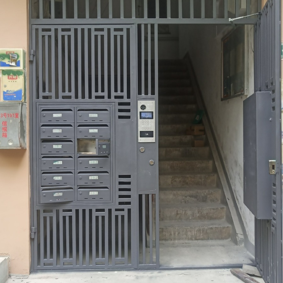 小区入户单元门定制楼宇门钢制栅栏门通风楼道门不锈钢楼宇防盗门(图15)