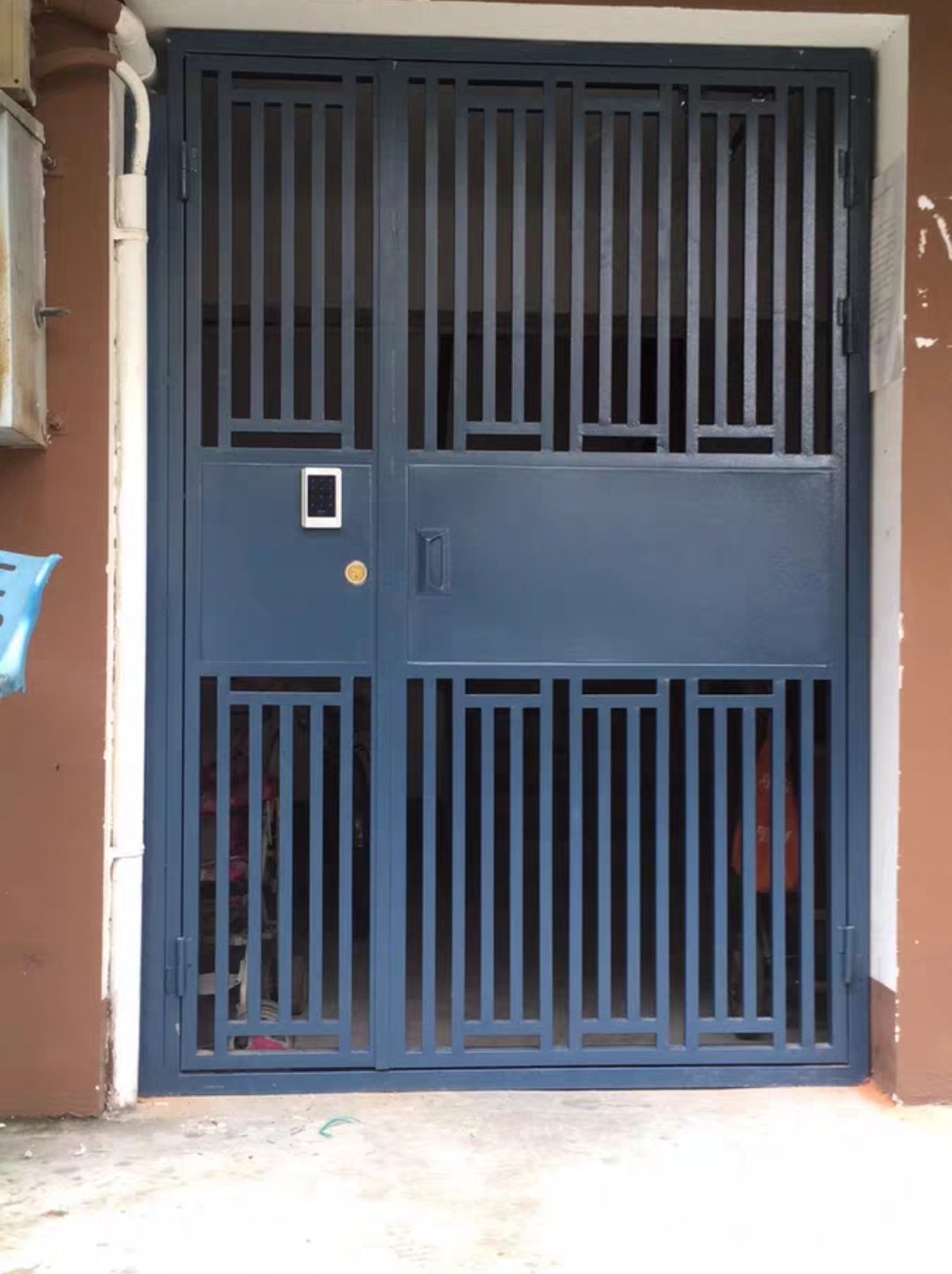 小区入户单元门定制楼宇门钢制栅栏门通风楼道门不锈钢楼宇防盗门(图20)