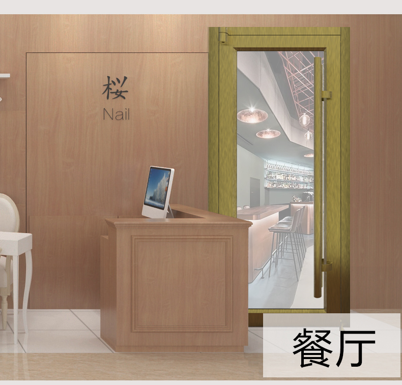 肯德基门厂家定做麦当劳门铝合金门商铺门单元楼宇门防爆门玻璃门(图11)