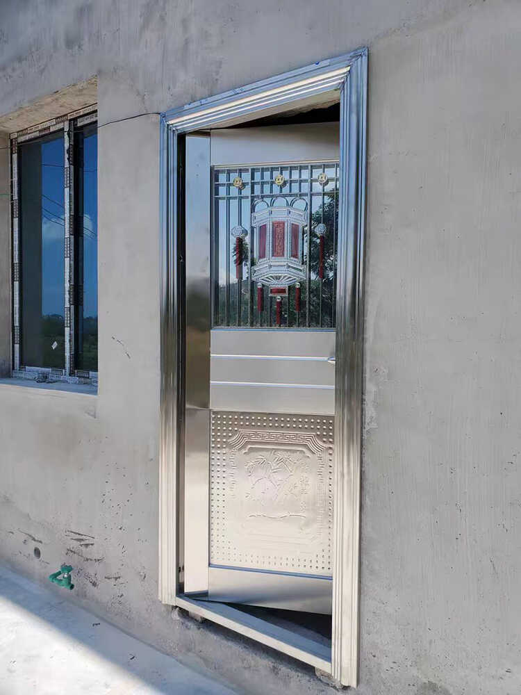 304不锈钢门加厚进户防盗门楼顶阳台门出租屋房门农村双开门定制(图6)