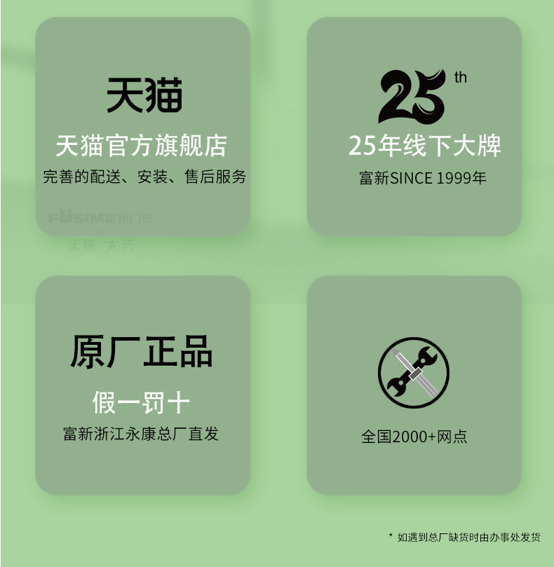 FX富新 多澜 甲级防盗门入户大门牛油果绿简约智能大非标定制4级(图2)