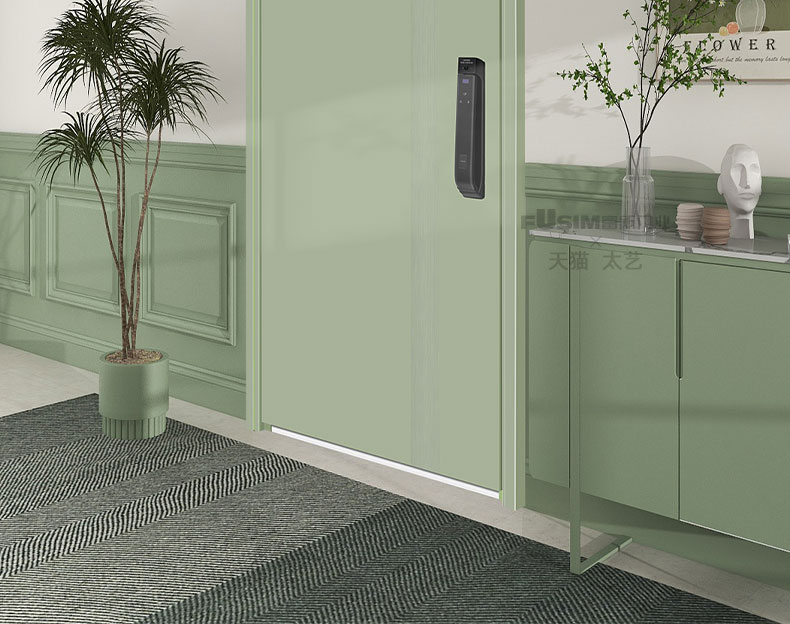 FX富新 多澜 甲级防盗门入户大门牛油果绿简约智能大非标定制4级(图8)