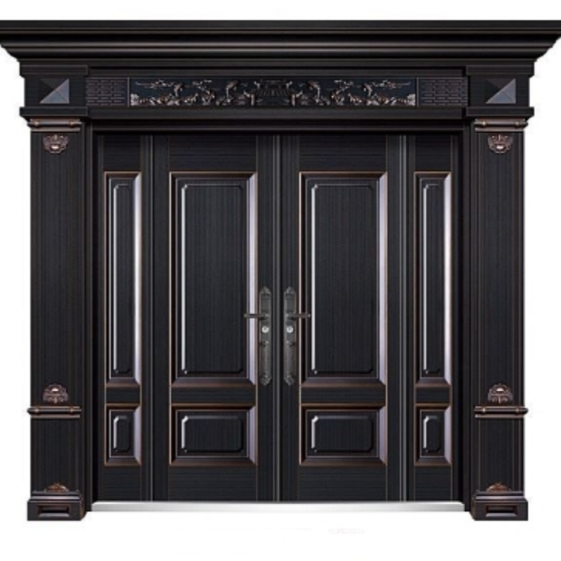 别墅大门模压非标大门自建房对开豪华大气进户门永康源头厂家(图4)